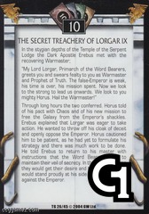 The Secret Treachery of Lorgar IX